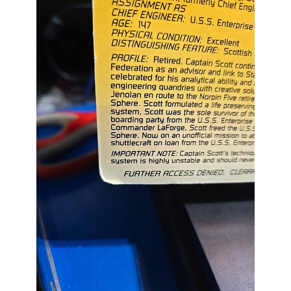 1993 Playmates STAR TREK Captain Scott Action Figure - Picture 6 of 6